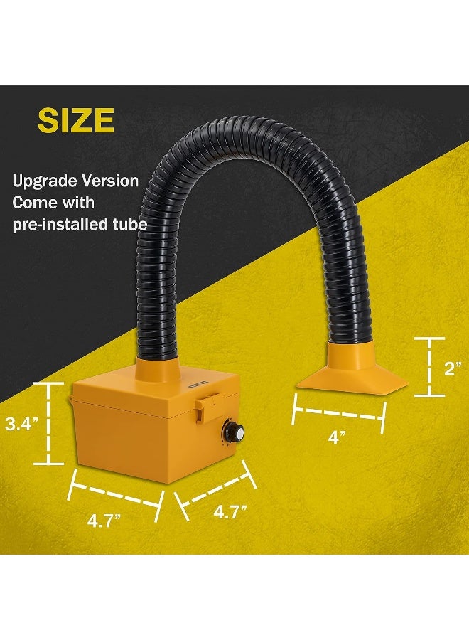 KOTTO Strong Suction Smoke Absorber for Soldering, Welding, 3D Printing - Extractor with Carbon or HEPA Filter [Updated, Hose Pre-Attached] - Image 3